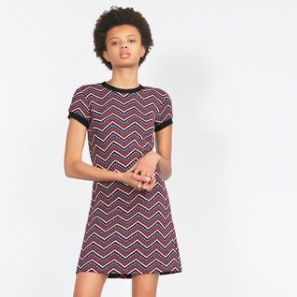 Zara | Dresses | Zara Knit Zig Zag 